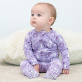 Mushroom Floral Zipper Footie