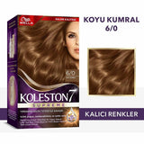 Wella Koleston Supreme: Dark Blonde 6/0 Hair Dye - Intense, Long Lasting Color & Gray Coverage + Conditioning Oil Treatment - At-Home Hair Color Kit
