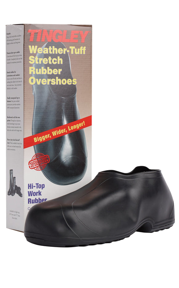 Tingley Weather-Tuff Stretch Rubber Overshoes - Hi-Top Work Rubber - Premium rubber overshoes from Herdzco Supplies - Just $24.99! Shop now at Herdzco Supplies