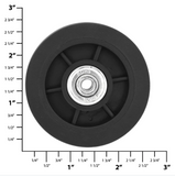 68mm Black, Wheel w/ Ball Bearing, Plastic - Premium Replacement wheels from Herdzco Supplies - Just $26.99! Shop now at Herdzco Supplies
