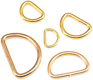 Brass Metal D Ring Semi-Circular D Ring for Hardware Bags Rings - Premium D-Rings from Herdzco Supplies - Just $8.50! Shop now at Herdzco Supplies