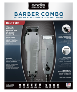 Andis Barber Combo Adjustable Blade Clipper / Corded Trimmer - Premium CLIPPER from Herdzco Supplies - Just $158.99! Shop now at Herdzco Supplies