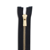 YKK Excella #5 Golden Brass Jacket Zipper - Premium Zippers from Herdzco Supplies - Just $26.99! Shop now at Herdzco Supplies