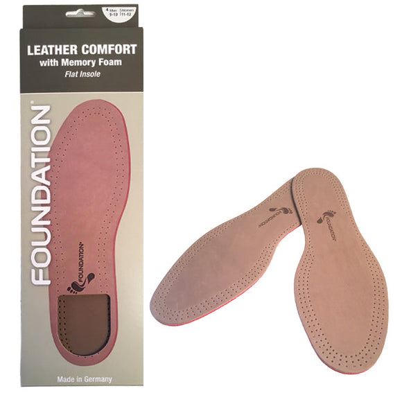 Foundation Flat Leather Comfort Full Insoles - Premium Insoles & Inserts from Herdzco Supplies - Just $21.99! Shop now at Herdzco Supplies