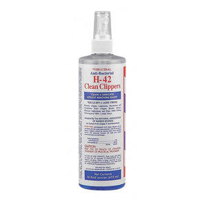H-42 Clean Clippers Anti-Bacterial Solution Spray - Premium Hair Clippers & Trimmers from Herdzco Supplies - Just $17.99! Shop now at Herdzco Supplies