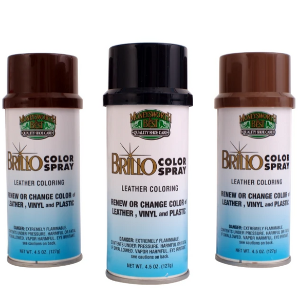 Moneysworth & Best Color Brillo Spray Leather Plastic Vinyl Paint/Dye 12 oz | Best Price in 2024 at Herdzco Supplies