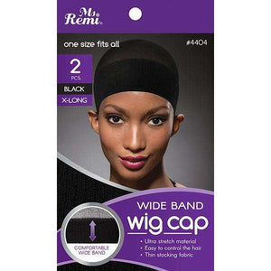 Ms. Remi Wig Cap 2Pc Black Wide Band - Premium Hair Nets from Herdzco Supplies - Just $12.99! Shop now at Herdzco Supplies