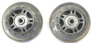 Rubber Ball Bearing Quiet Inline Skate Wheels Clear/Grey - 1 Pair - Premium Wheels from Herdzco Supplies - Just $20.99! Shop now at Herdzco Supplies